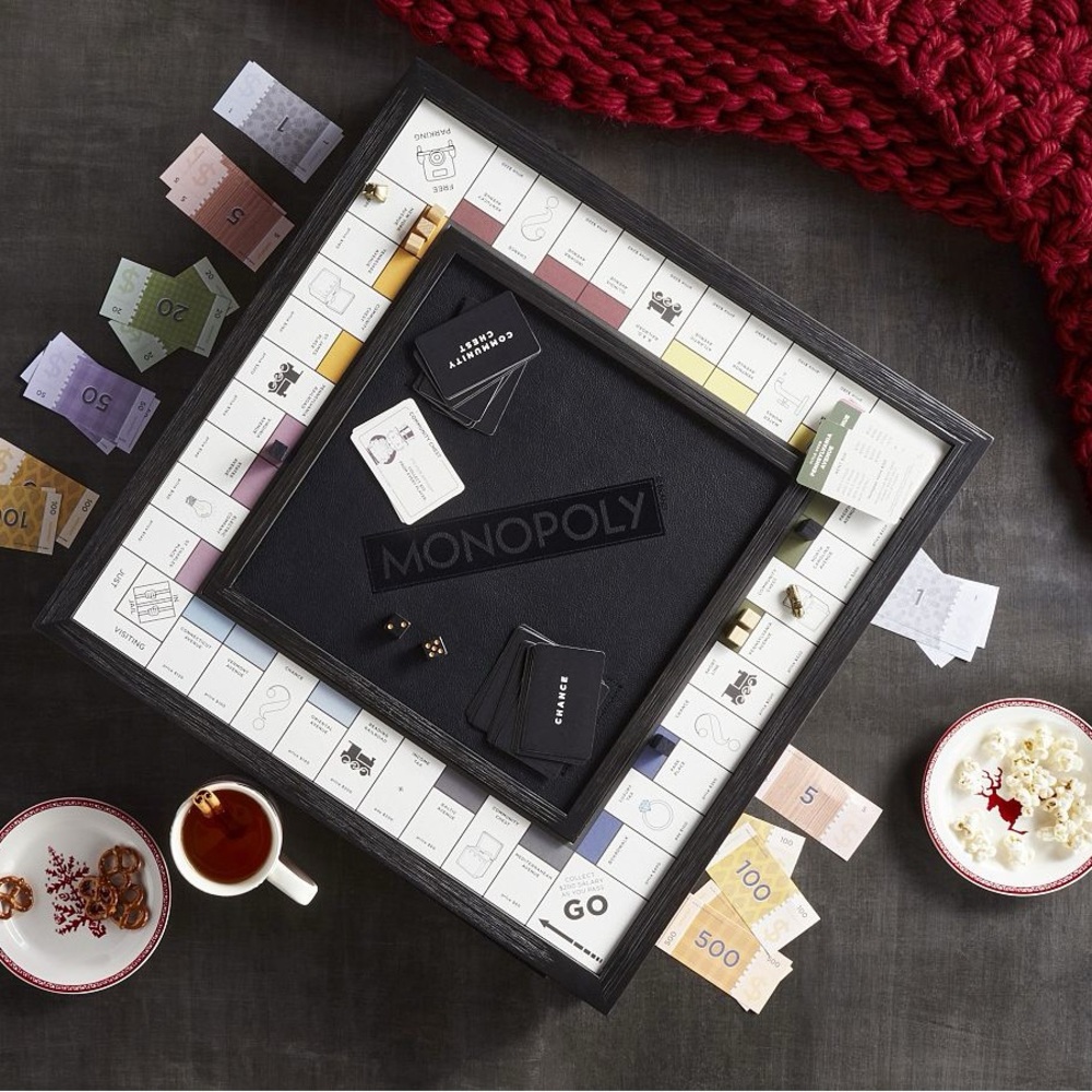 Pottery Barn wooden Monopoly Board Game Luxury Edition
